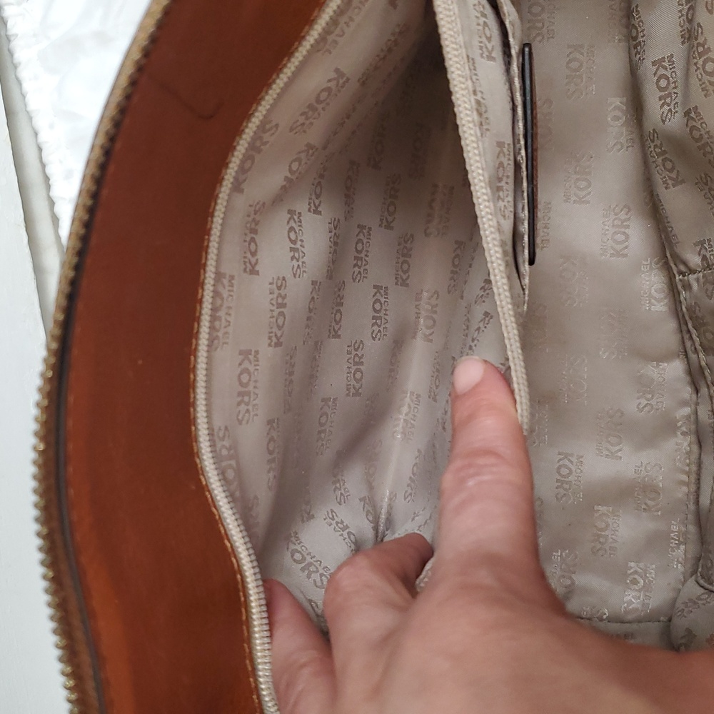 Michael Kors Two-Tone Satchel in Brown and Tan With Dust Bag - Picture 13 of 16